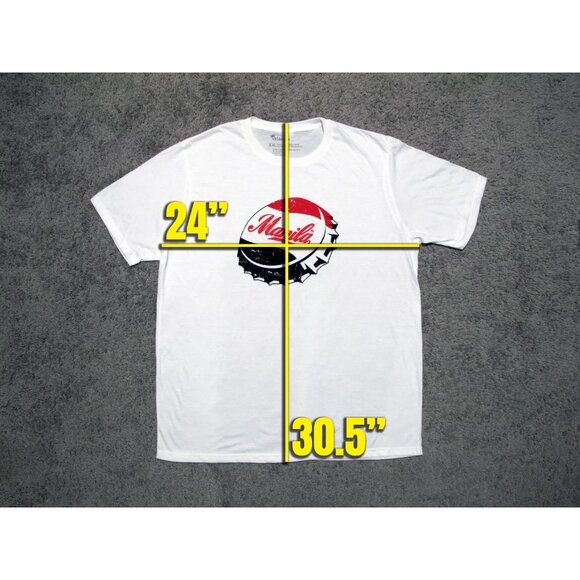 Manila Soda Bottle Cap Coca-Cola Coke white t-shirt sz XXL Made in Philippines - Picture 5 of 5